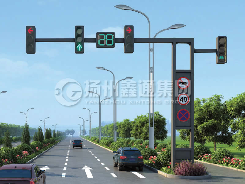 XHDG-006，錐形懸臂框架信號(hào)燈桿